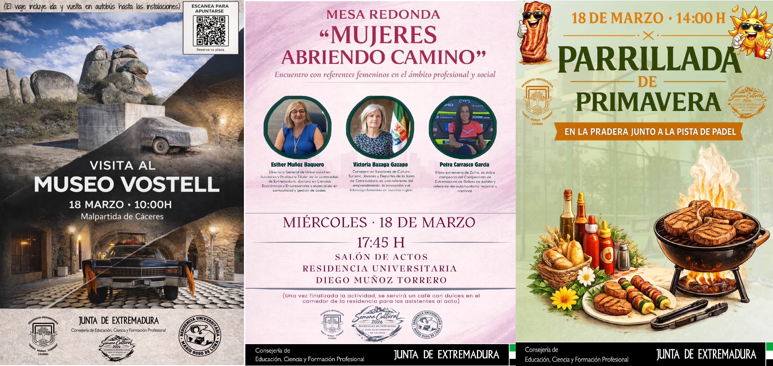 Da 18 de marzo Visita Vostell Mesa Redonda y Parrillada
